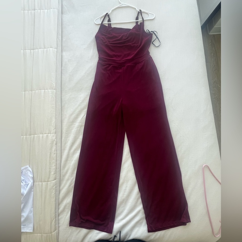 Forever 21 Burgundy Jumpsuit